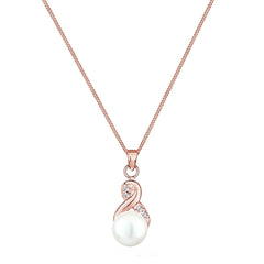 Elli 925 Sterling Silver Pearl Necklace with Pearl 2004-BF-0007988-001