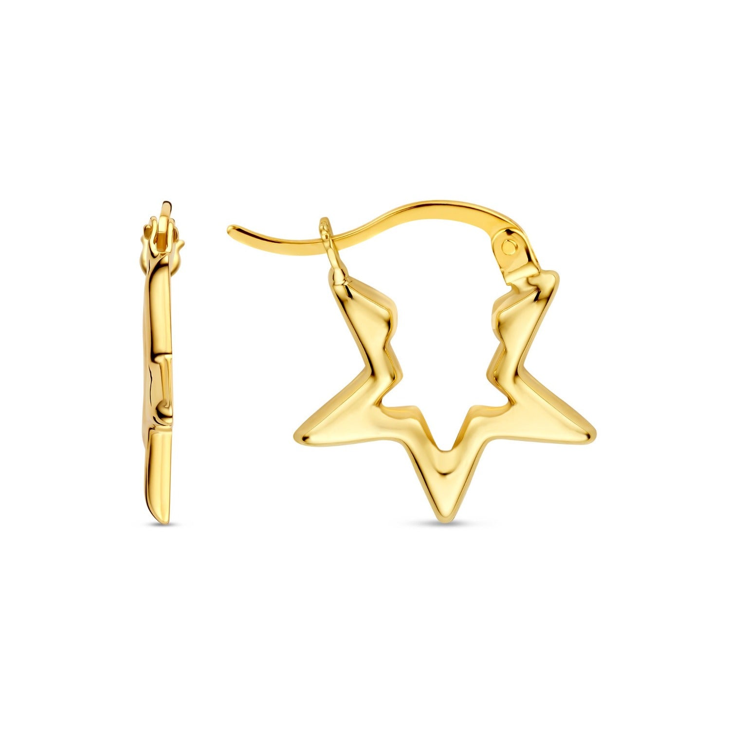Beloro Jewels Regalo d'Amore 9 karat gold earrings set with stars BO90046