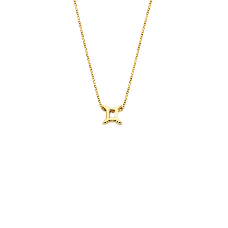 Isabel Bernard Étoiles d’Or Gemini 14 Carat Gold Venetian Necklace With Horoscope IB340180-zoom-