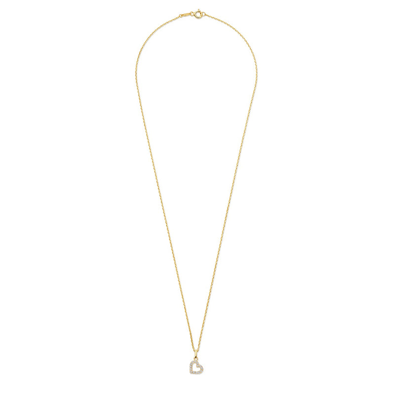 Beloro Jewels Monte Napoleone Valentina 9 karaat ketting met zirkonia BO340046-zoom-