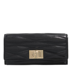 Furla 1927 Black Leather Continental Wallet 2001-A0630112