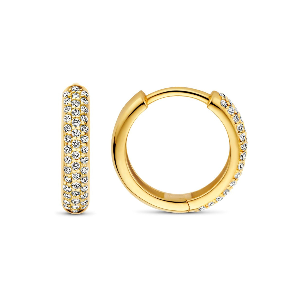 Isabel Bernard De la Paix Laure 14 Karat Gold Earrings With Diamond 0.25 Carat IBD360030