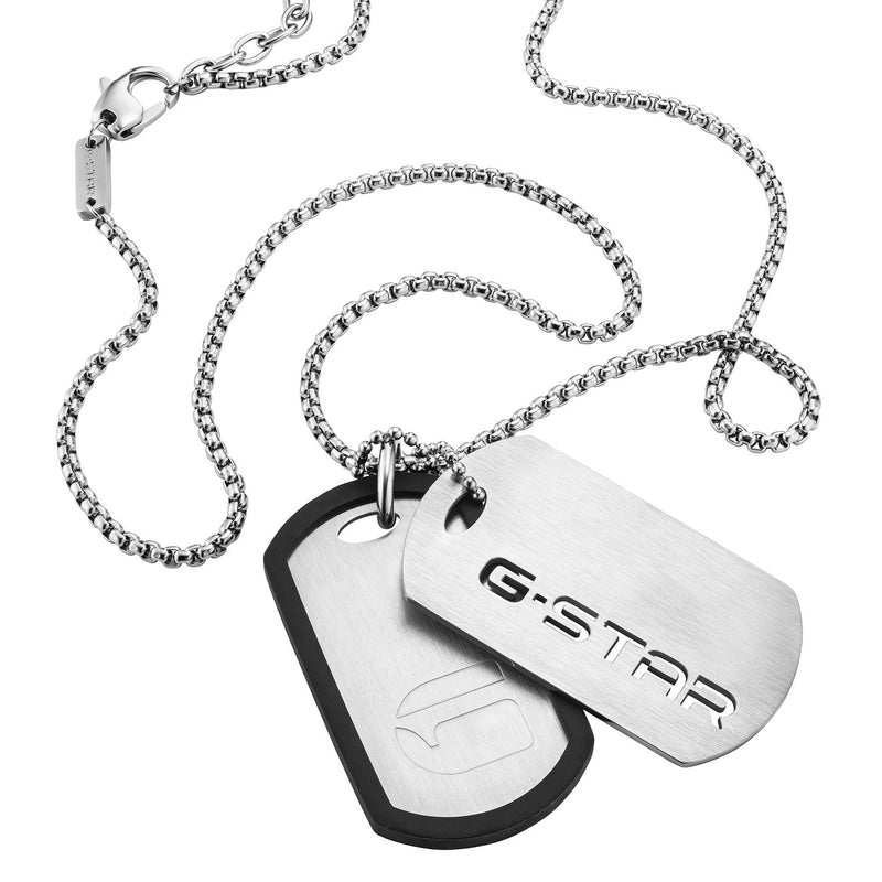 G-STAR D-Tag Zilveren Box Chain Ketting GSJ.102.01-zoom-