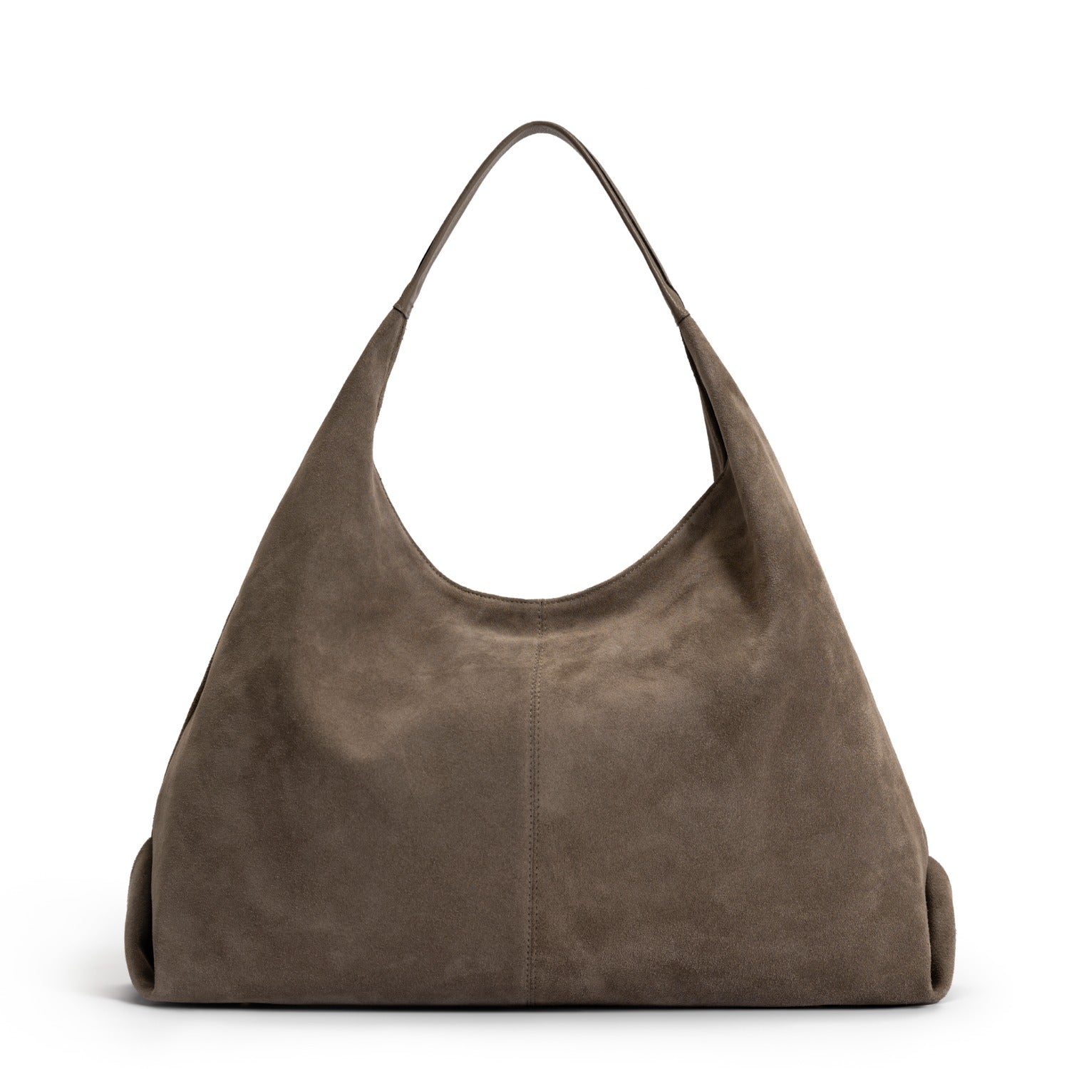 Isabel Bernard Honoré Grace taupe suede shoulder bag IB25093-178