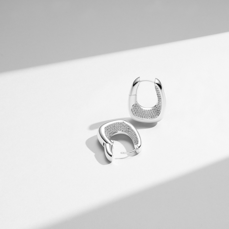 Sif Jakobs 925 Sterling Zilveren Borsa Grande Oorbellen SJ-E2621-CZ-zoom-