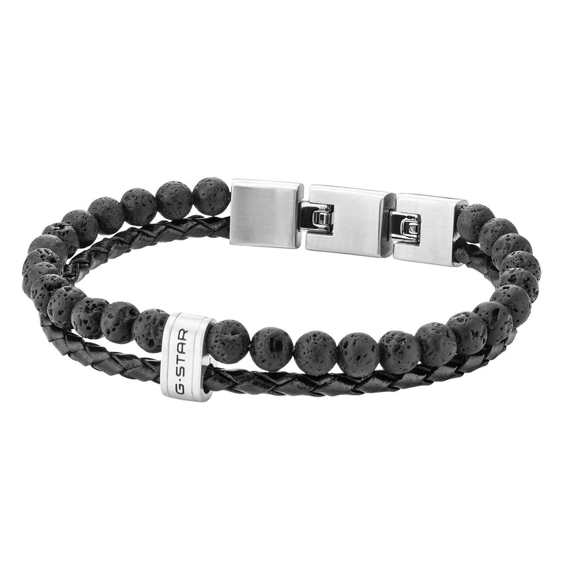 G-STAR Tether02R Zwart Gevlochten Leren Armband GSJ.110.03-zoom-