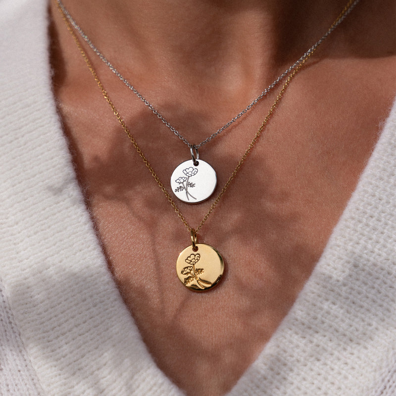 Violet Hamden Venus 925 Sterling Zilveren Gold Plated Ketting met Geboortebloem VH340025-MAY-zoom-