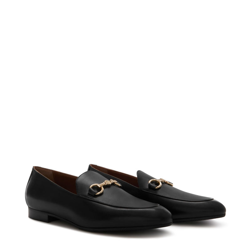 Isabel Bernard Vendôme Fleur Zwarte Leren Loafers Van Kalfsleer IB51000-01-36-zoom-