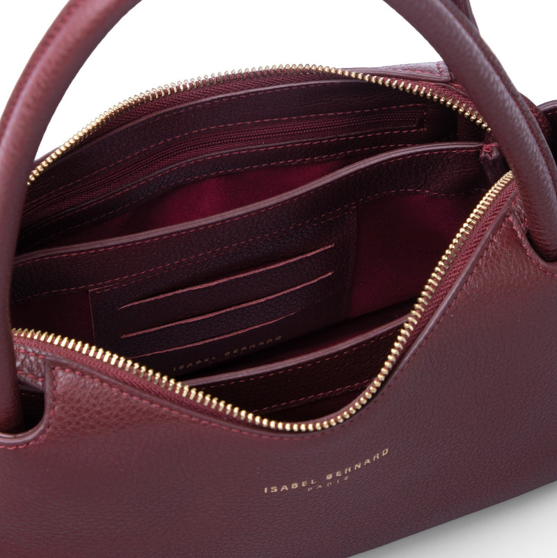 Isabel Bernard Honoré Eve Bordeax Rode Handtas Van Kalfsleer IB21133-052-zoom-