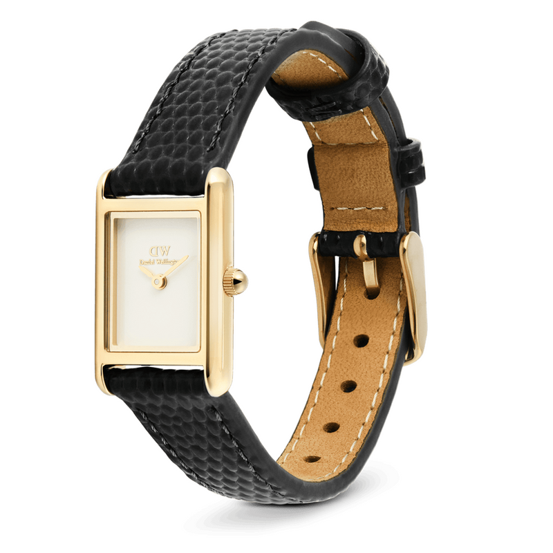 Daniel Wellington Bound Mini Black Lizard Goudkleurig Dameshorloge DW00100903-zoom-