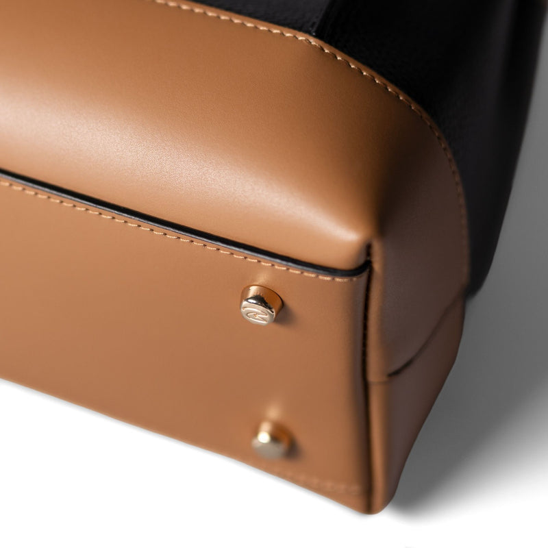 Isabel Bernard Femme Forte Minette Zwart Kalfsleren Handtas IB21114-001-zoom-