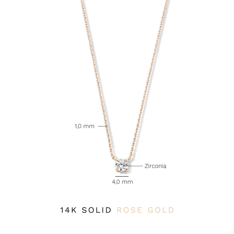 Isabel Bernard La Concorde Garance 14 Karaat Roségouden Ketting IB340142 (Lengte: 40.00-44.00 cm)-zoom-