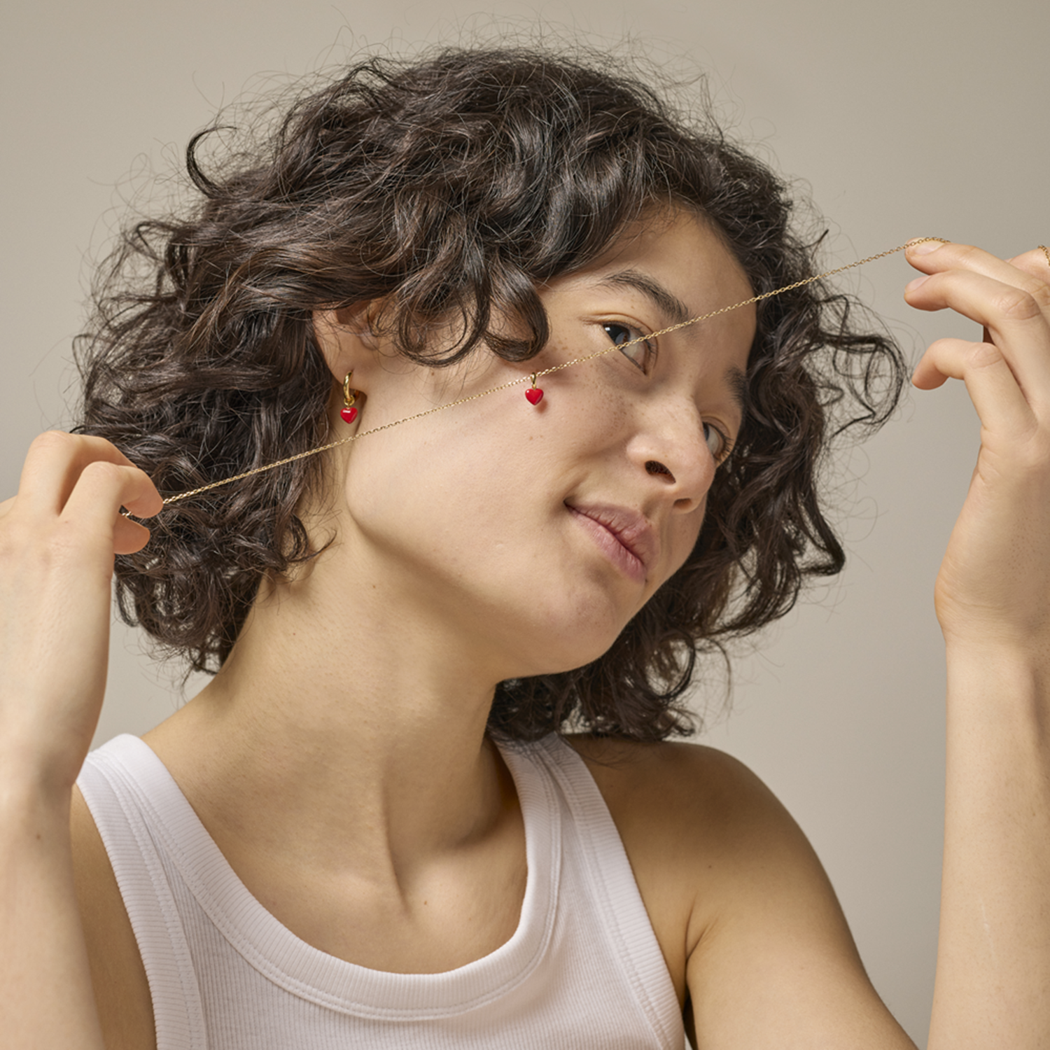 ENAMEL Copenhagen Amore Gold Plated Recycled 925 Sterling Silver Earrings E376G-RD