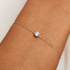 Isabel Bernard Cadeau d'Isabel 14 Carat Whitegold Necklace and Bracelet giftset IB90030