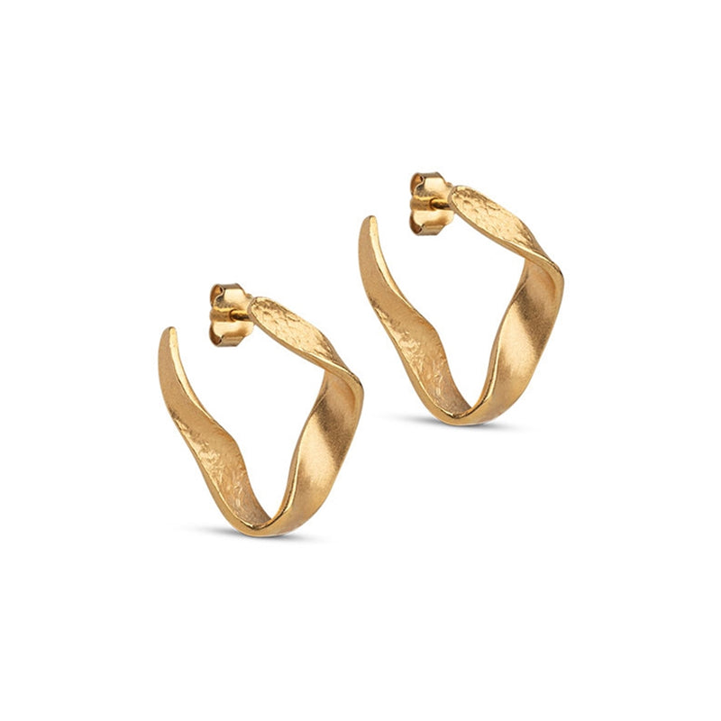 ENAMEL Copenhagen Dalia 925 Sterling Zilveren Oorbellen Gold Plated E344GM-zoom-