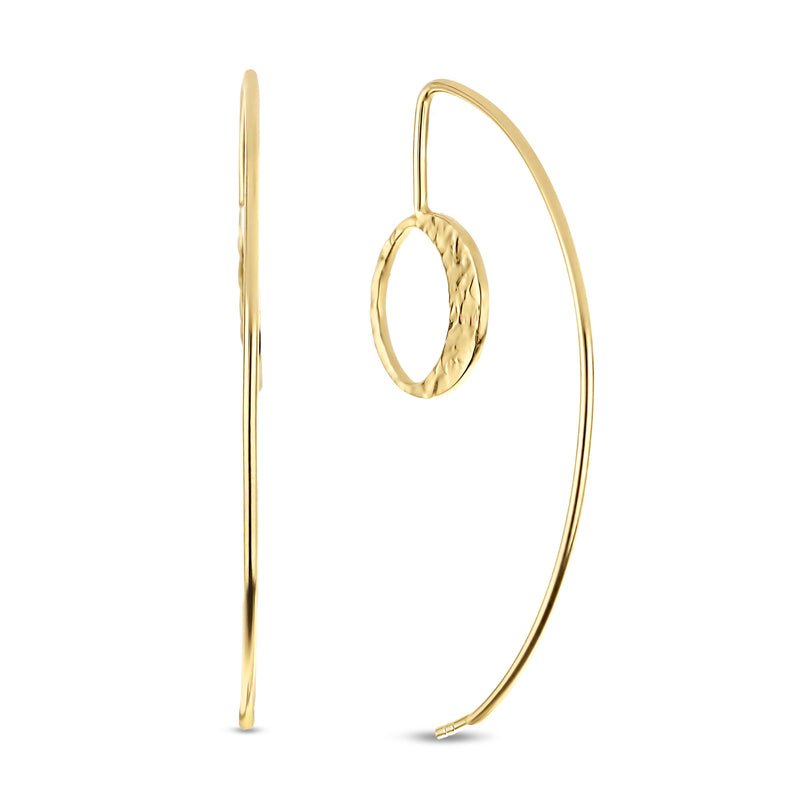 Violet Hamden Luna 925 Sterling Zilveren Gold Plated Oorhangers met Manen VH10112-zoom-