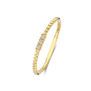 Beloro Jewels Monte Napoleone Mauve 9 karaat ring met zirkonia steentjes BO330056-60