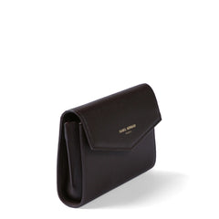 Isabel Bernard Honoré Lina Dark Brown Clutch With Detachable Shoulder Chain IB21135-031