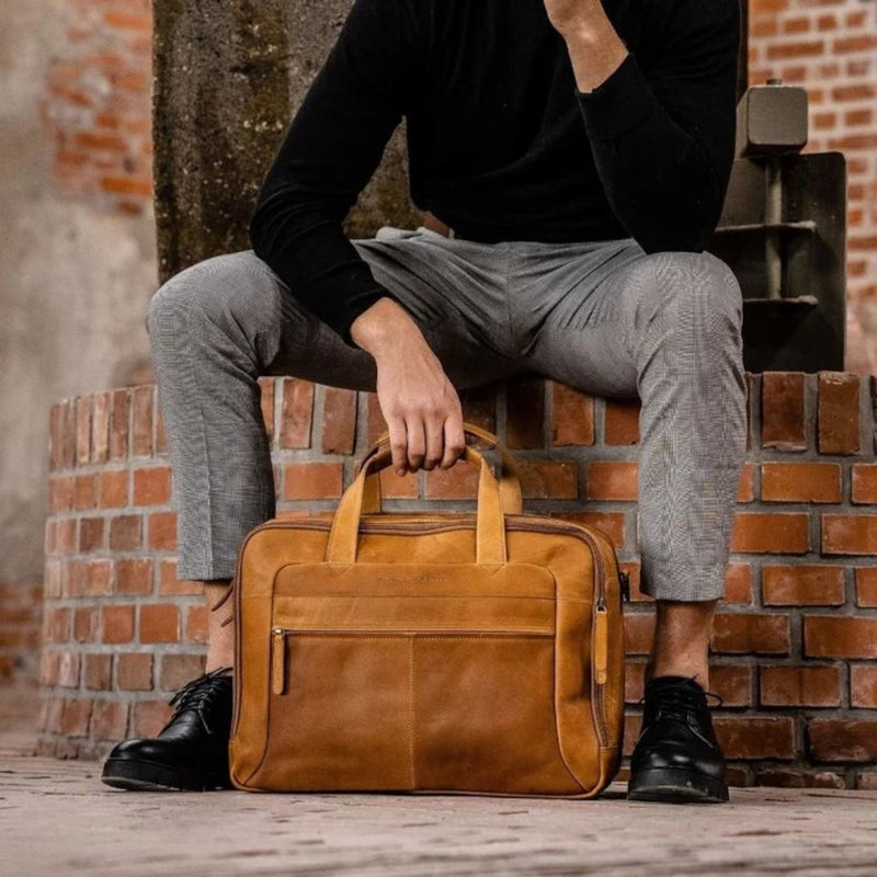 The Chesterfield Brand Ryan Brown Leather Laptop Bag C40.101531-zoom-