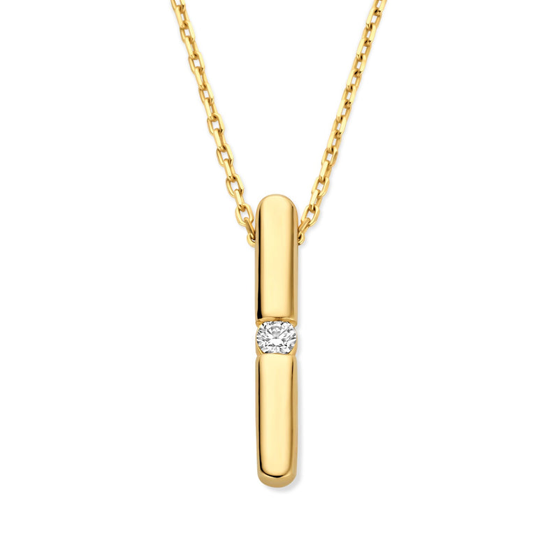 Isabel Bernard De la Paix Flavie 14 karaat gouden collier met diamant 0.03 karaat IBD350027-zoom-