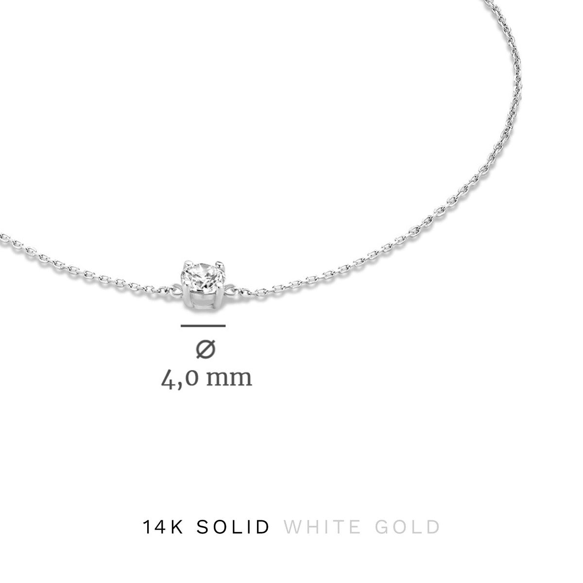 Isabel Bernard Cadeau d'Isabel 14 Carat Whitegold Necklace and Bracelet giftset IB90030