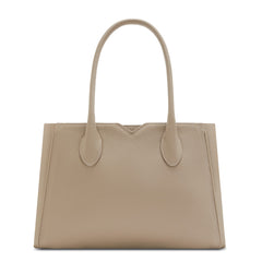 Isabel Bernard Honoré Cloe Midi Taupe Kalfsleren Handtas IB25082-078