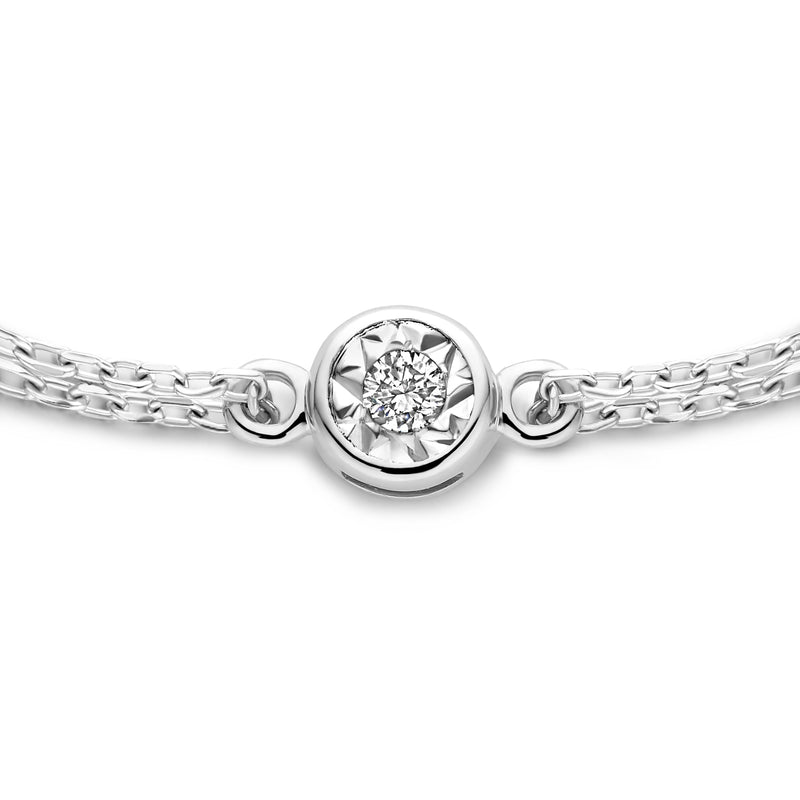 Isabel Bernard De La Paix Inaya 14 Karaat Witgouden Armband | Diamant 0.02 ct | IBD320010-zoom-