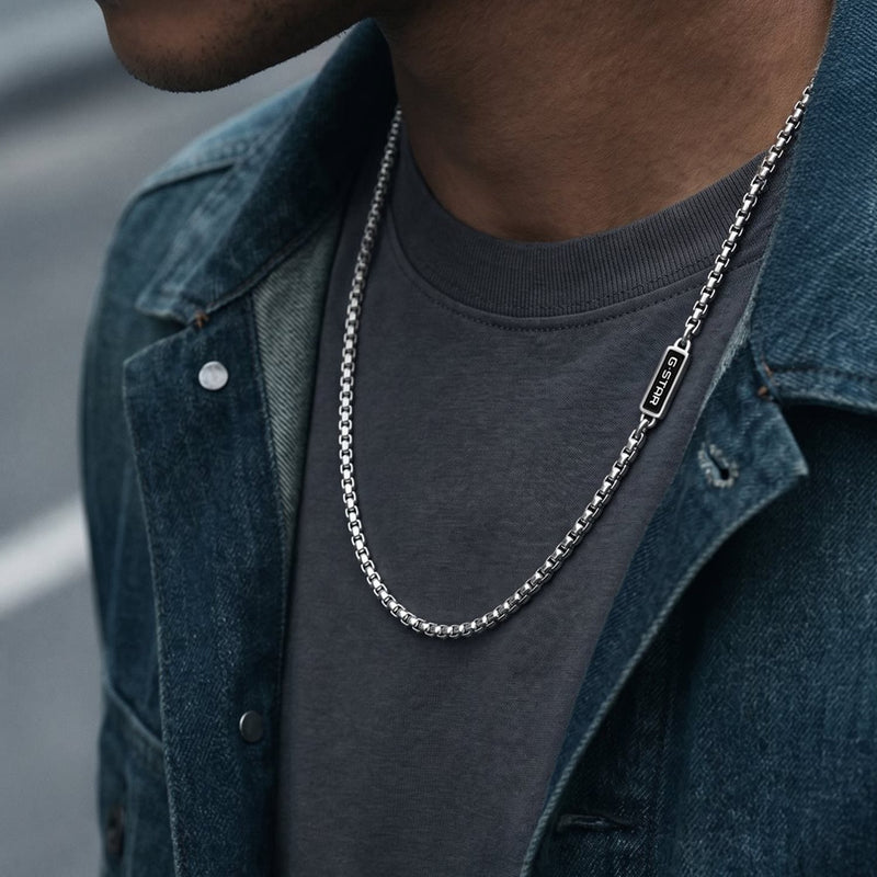 G-Star Floatcore Zilveren Box Chain Ketting GSJ.100.04-zoom-