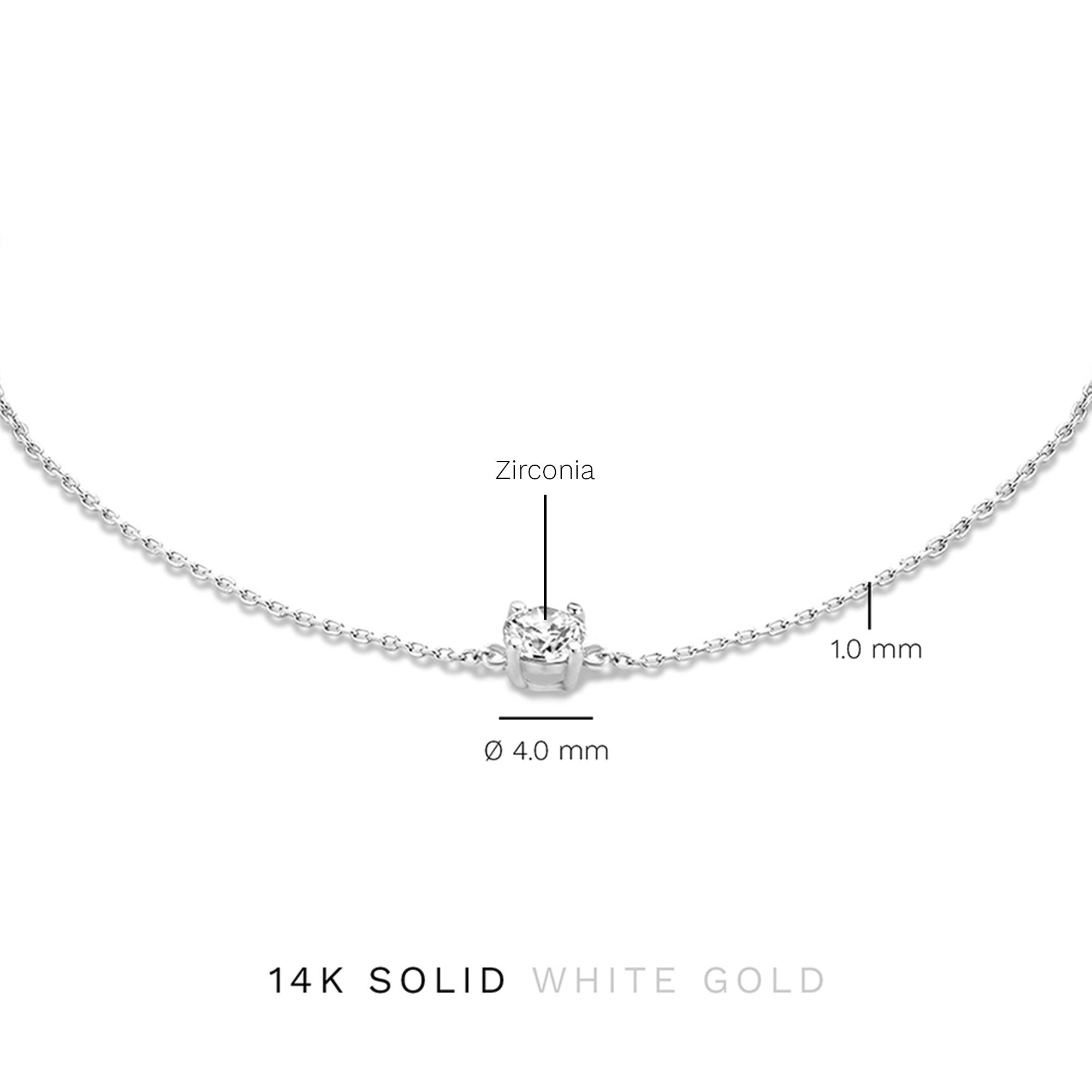 Isabel Bernard Saint Germain Faïs 14 Carat Whitegold Bracelet IB320105 (Length: 16.50-18.50 cm)