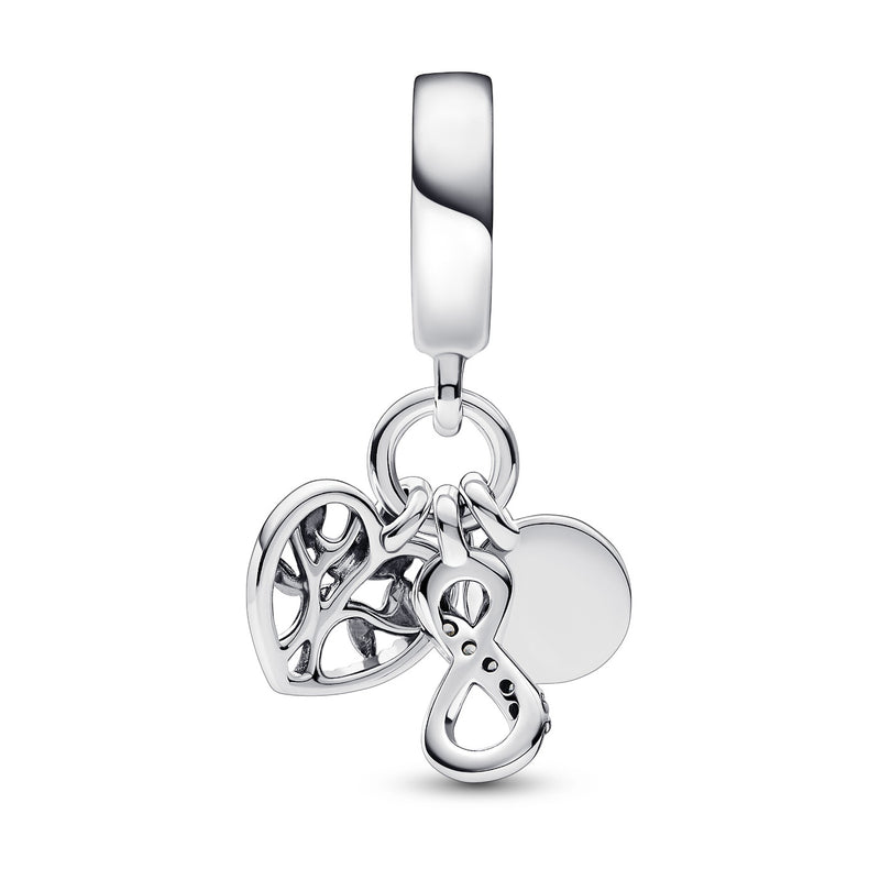 Pandora Moments 925 Sterling Silver Family Infinity Triple Hangende Bedel 792201C01-zoom-