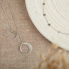 Violet Hamden Luminous Luna Silver Necklace VH10104 (Adjustable between 40-50 cm)