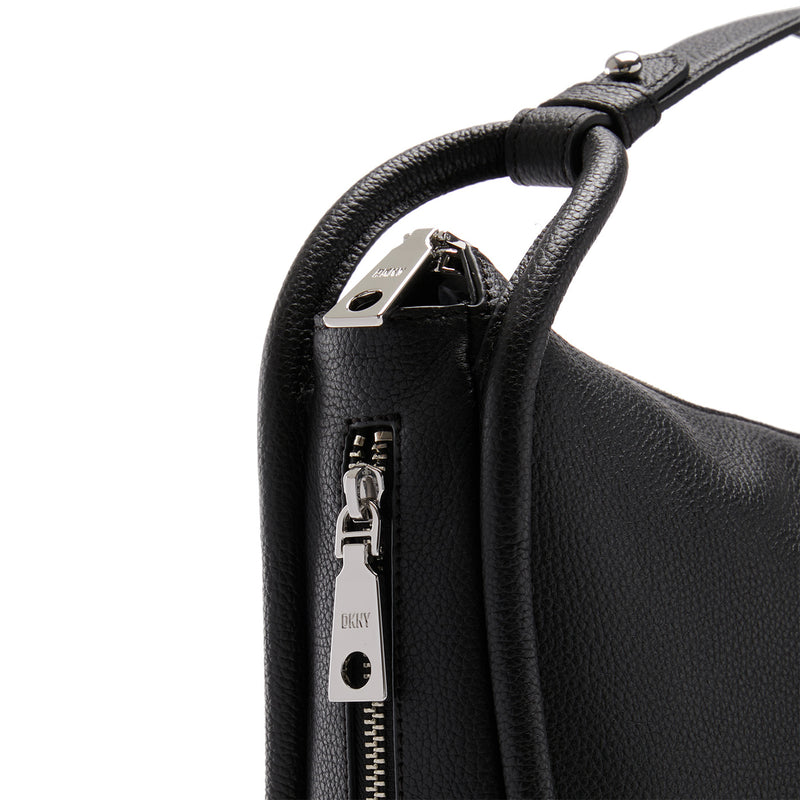 DKNY Phoebe Black Leather Handbag R23CAU01-BSV-zoom-