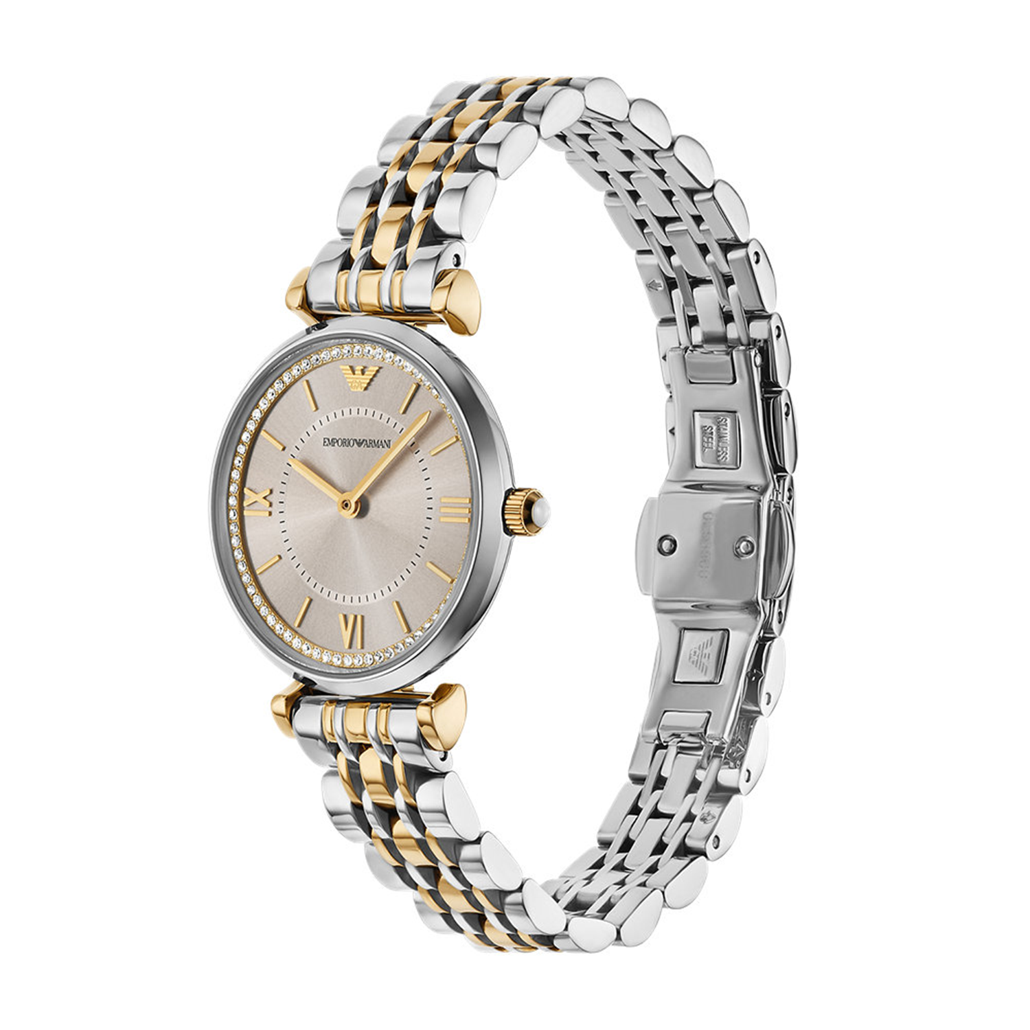 Emporio Armani Silver and Gold Women's Watch AR11702