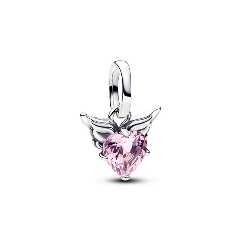 Pandora ME 925 Sterling Silver Heart With Wings Mini Pendant Charm 793626C02-zoom-