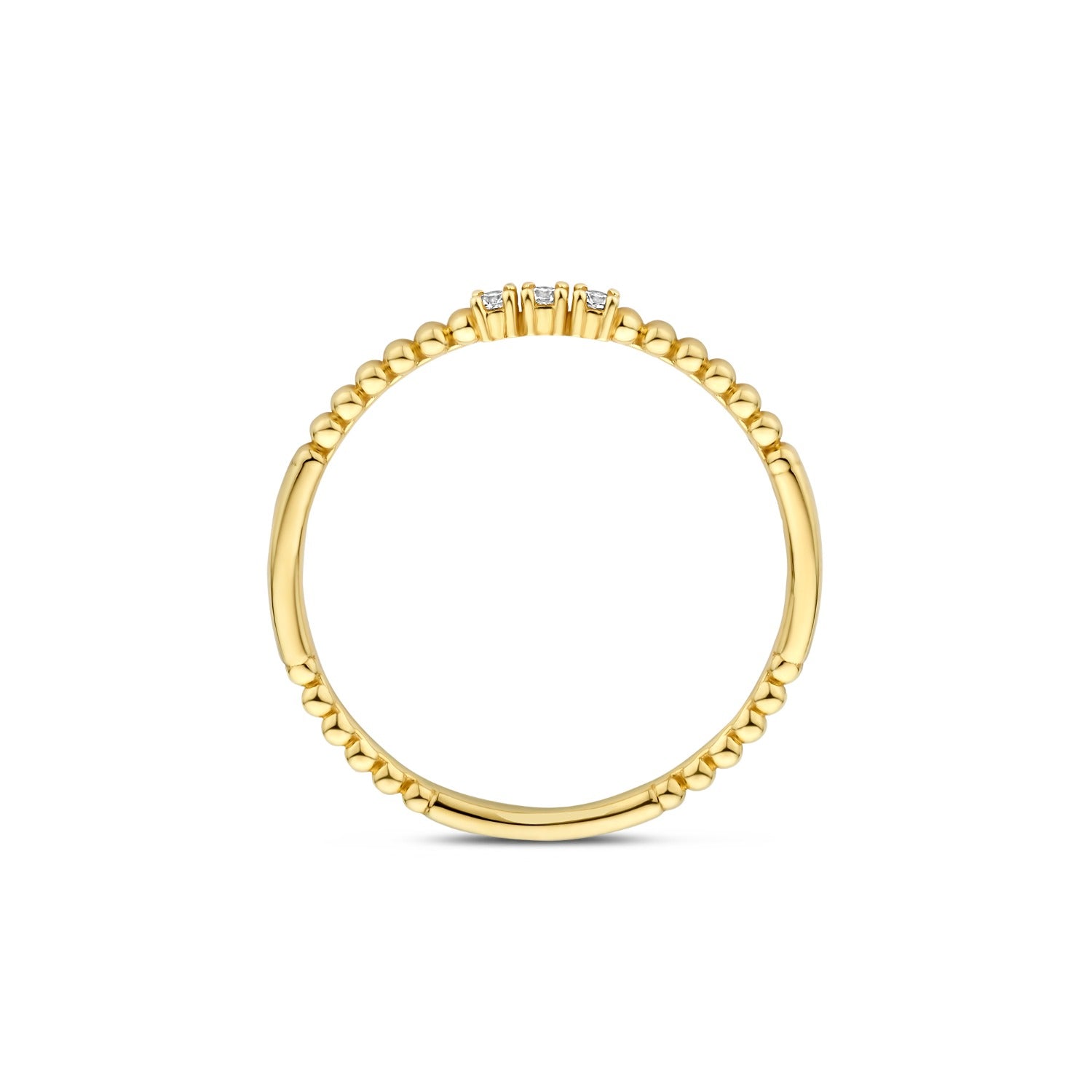 Beloro Jewels Monte Napoleone Mauve 9 karat gold ring with zirconia stones BO330056-60