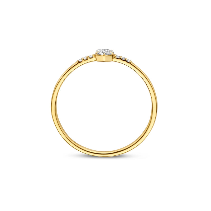 Isabel Bernard De la Paix Belinda 14 karat gold ring with diamond 0.10 carat IBD330040-48-zoom-