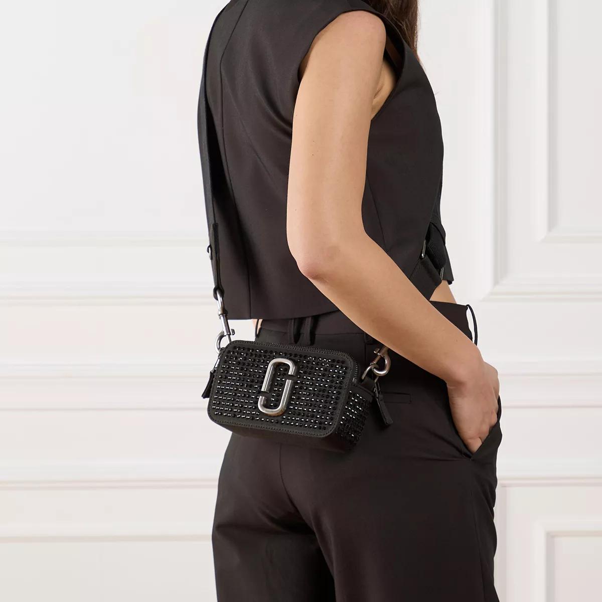 Marc Jacobs The Mini Bag The Crystal Canvas Snapshot Black Crossbody Bag 2001-A0270534