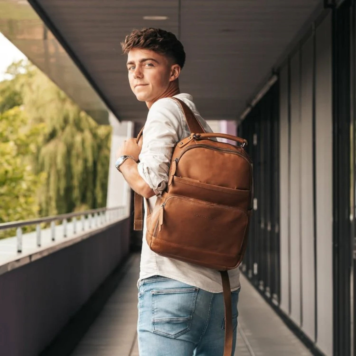 The Chesterfield Brand Austin Cognac Backpack C58.018431