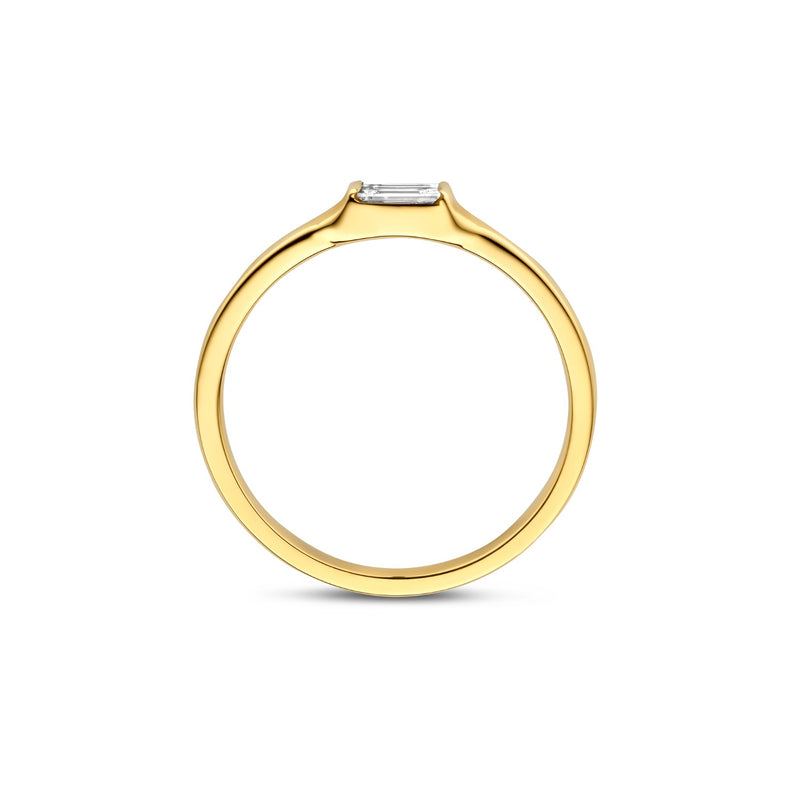 Isabel Bernard De la Paix Lucia 14 karat gold ring with diamond 0.08 carat IBD330045-50-zoom-