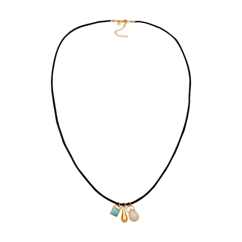 Elli 925 Sterling Silver Layered Choker Gold plated with Moonstone 2004-BF-0008265-001-zoom-