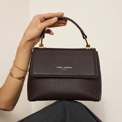 Isabel Bernard Femme Forte Heline Brown Calfskin Leather Handbag IB21130