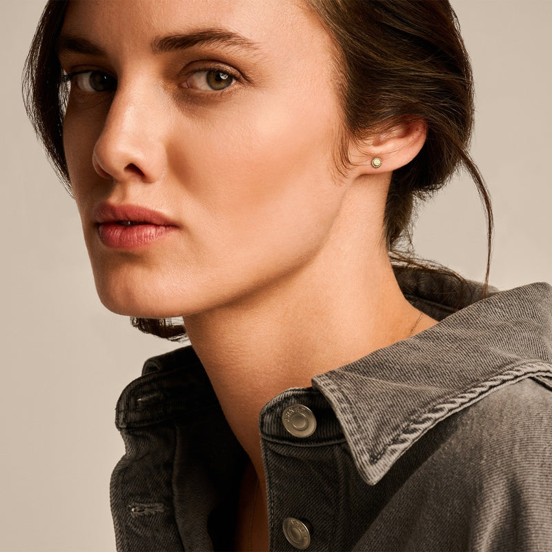 Blush 14 karaat Gouden Oorknoppen 7351YGO-zoom-