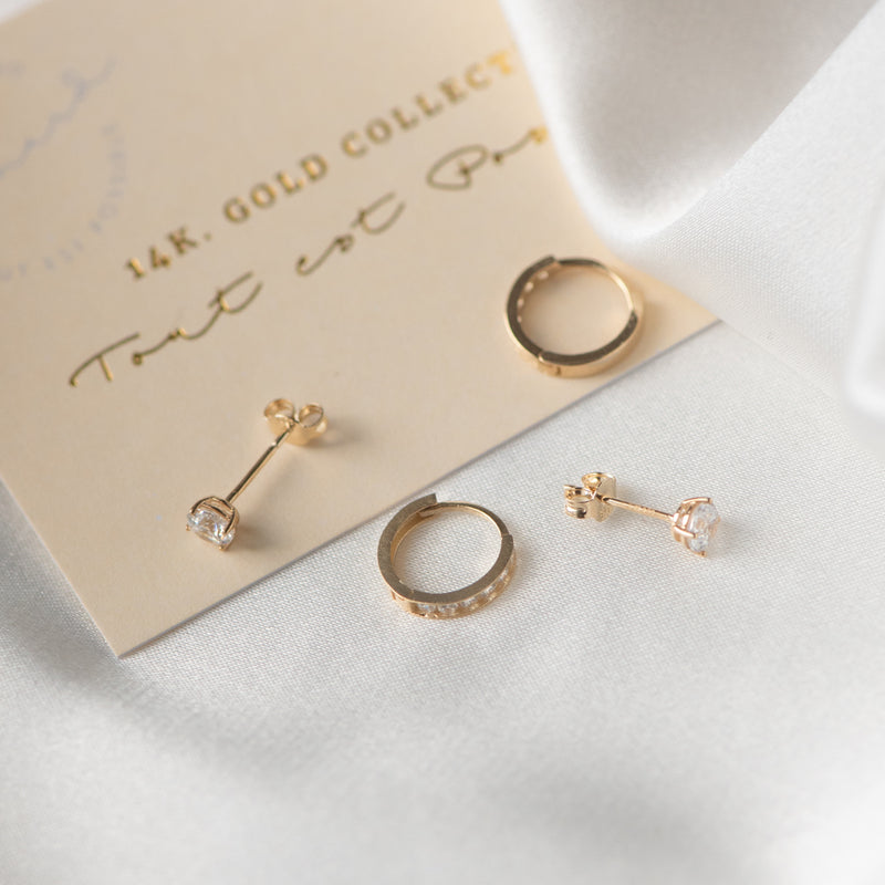 Isabel Bernard Cadeau d'Isabel 14 karaat gouden earparty giftset IB90054-zoom-