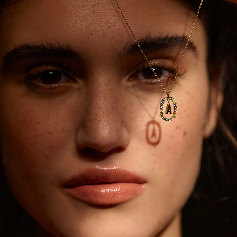 P D Paola 925 Sterling Zilveren Goudkleurige Letter V Ketting CO01-281-U-zoom-