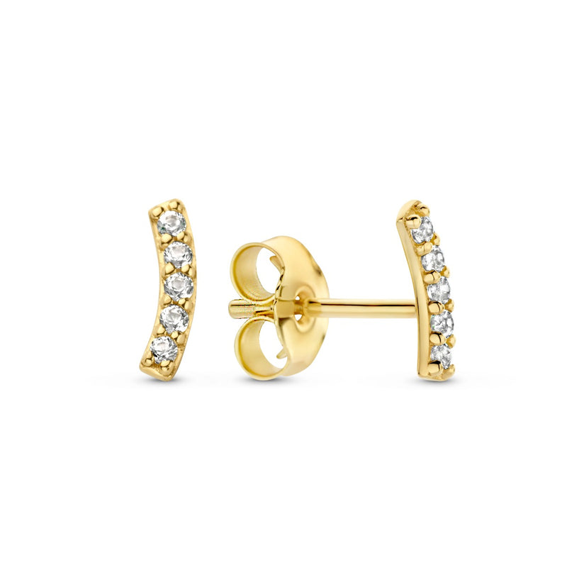 Jackie Gold 14K Golden Ear Studs JKE22.269-zoom-
