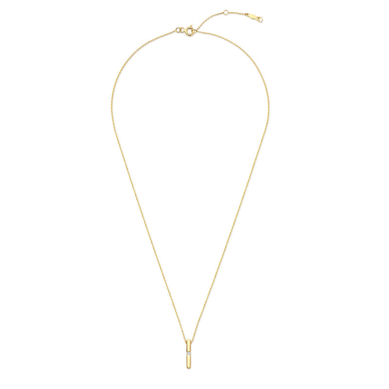 Isabel Bernard De la Paix Flavie 14 karaat gouden collier met diamant 0.03 karaat IBD350027-zoom-