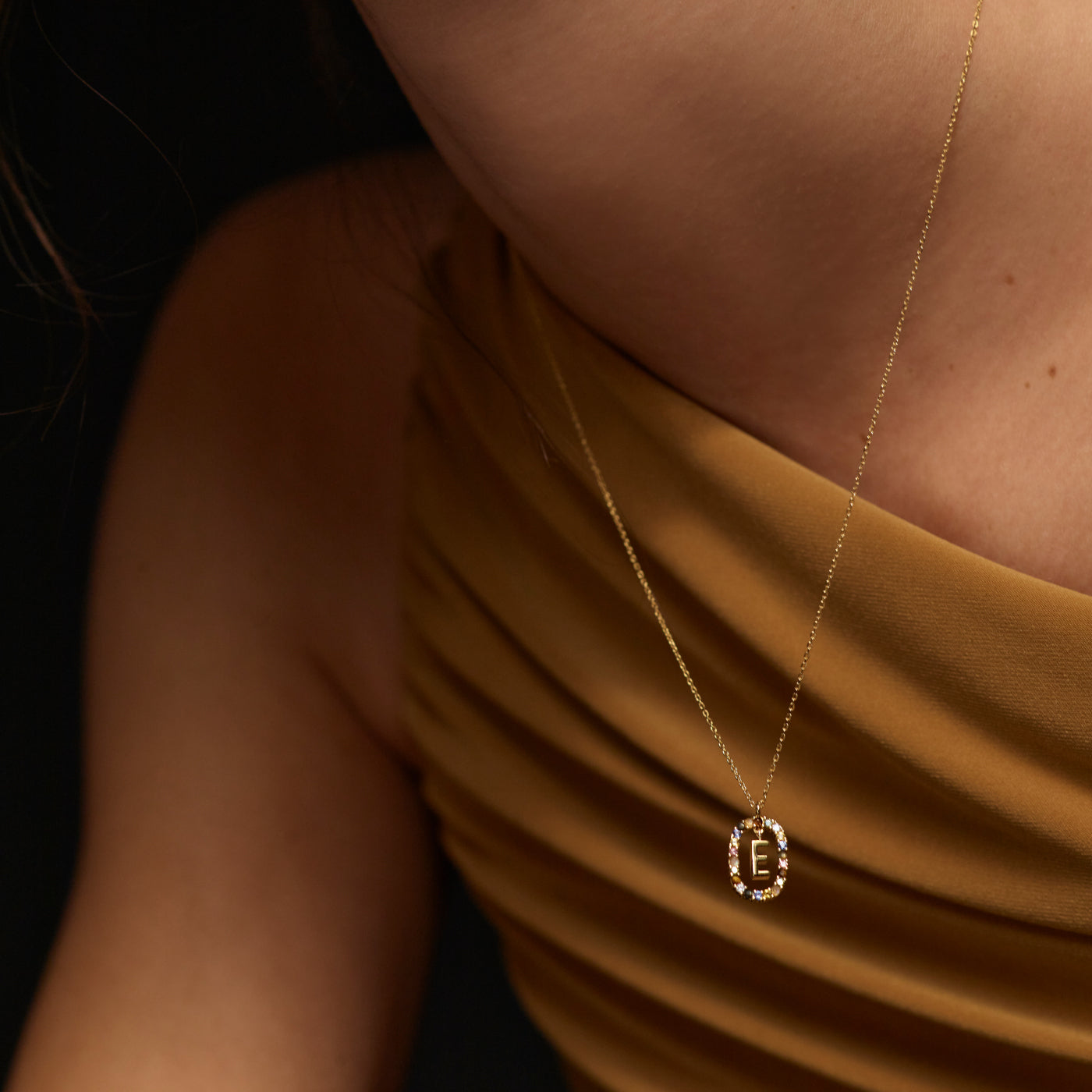 P D Paola 925 Sterling Silver Gold-coloured Letter V Necklace CO01-281-U