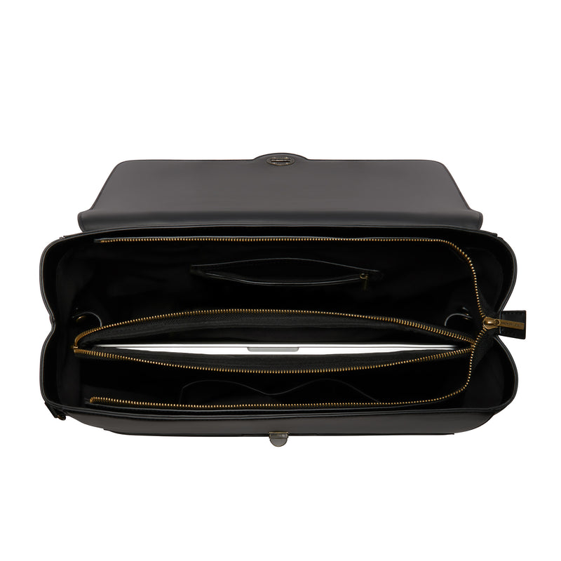 Violet Hamden Essential Bag Zwarte Handtas met 16.4 inch Laptopvak VH21005-zoom-