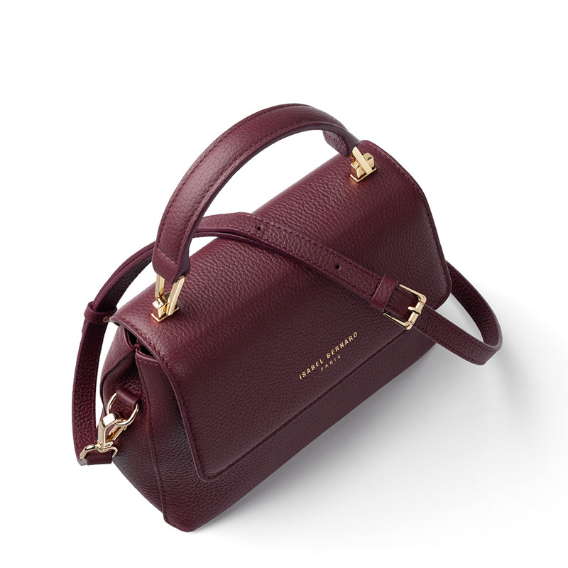 Isabel Bernard Femme Forte Heline Bordeaux Kalfsleren Handtas IB21121-zoom-