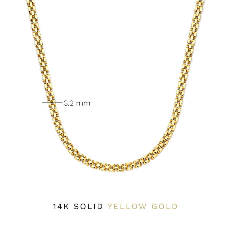 Isabel Bernard Aidee Rosine 14 Karaat Gouden Schakelketting IB340164-zoom-